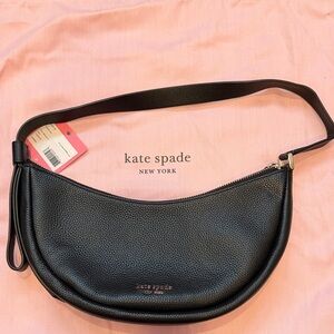 Kate Spade Black Pebbled Leather Shoulder Bag